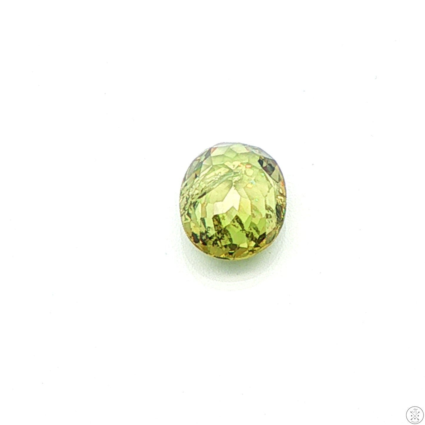 1.54 Carat Natural Demantoid Garnet 8 x 6 mm Oval Faceted Loose Gemstone