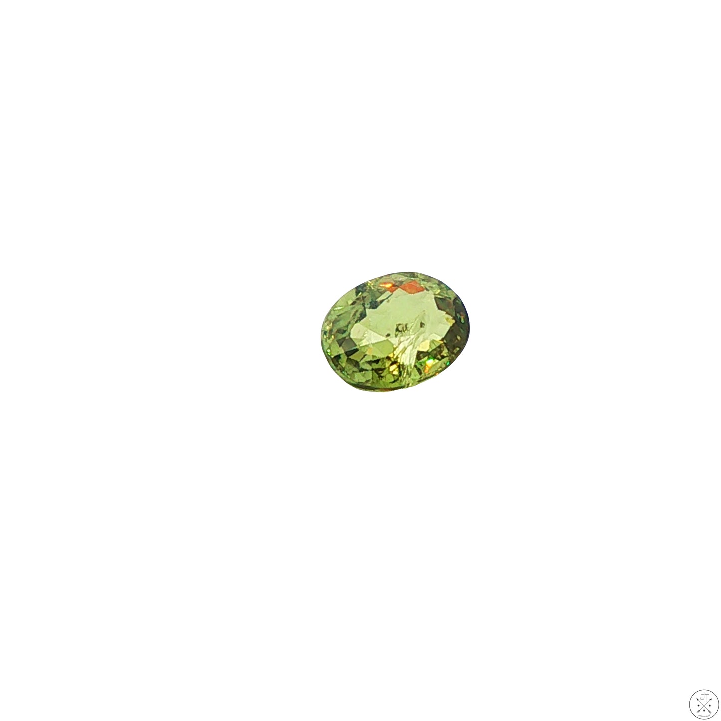 1.54 Carat Natural Demantoid Garnet 8 x 6 mm Oval Faceted Loose Gemstone