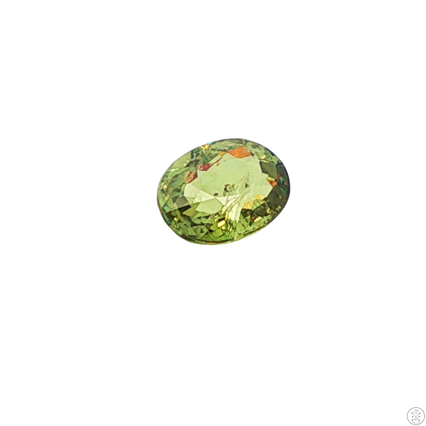 1.54 Carat Natural Demantoid Garnet 8 x 6 mm Oval Faceted Loose Gemstone
