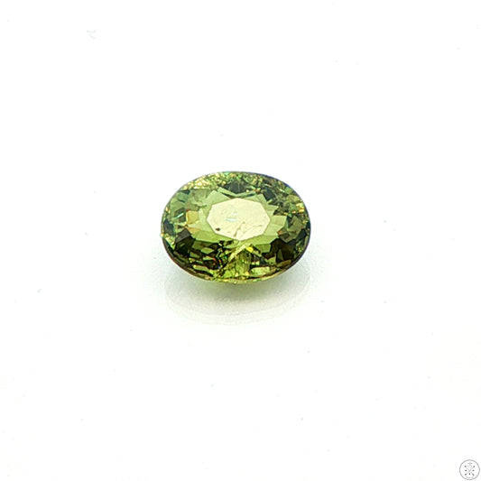 1.54 Carat Natural Demantoid Garnet 8 x 6 mm Oval Faceted Loose Gemstone