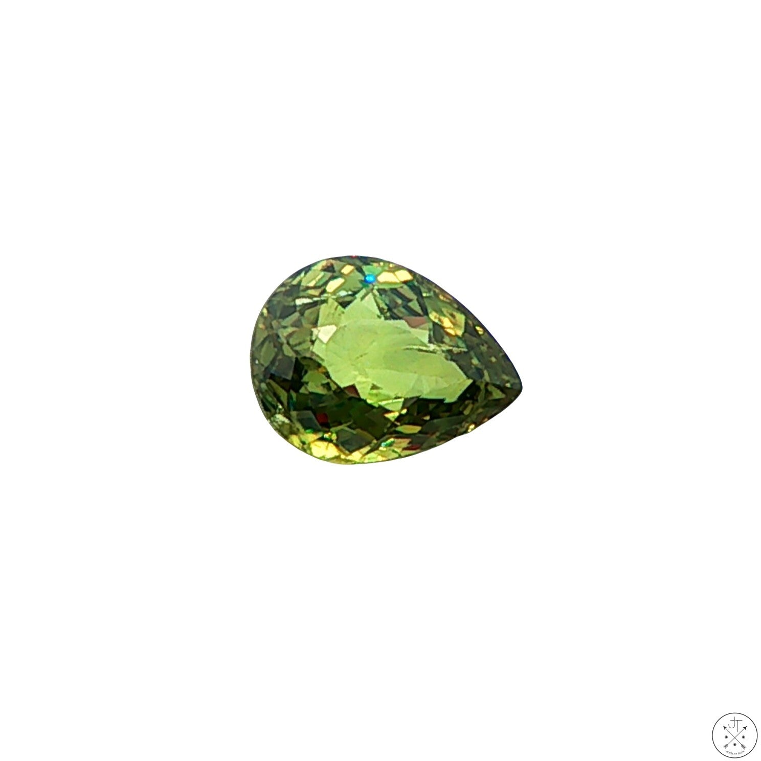 2.27 Carat Natural Demantoid Garnet 9 x 7 mm Pear Faceted Loose Gemstone