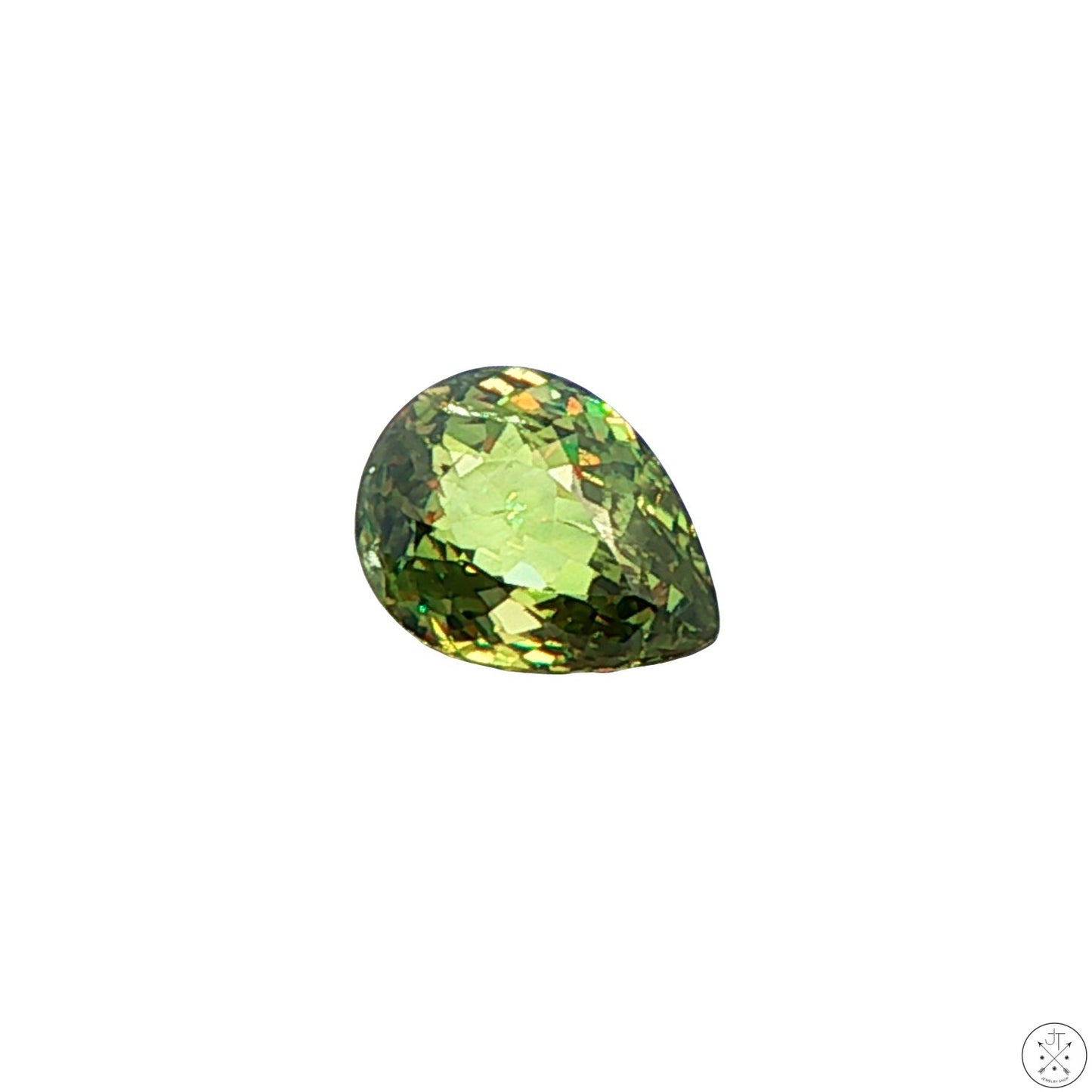 2.27 Carat Natural Demantoid Garnet 9 x 7 mm Pear Faceted Loose Gemstone
