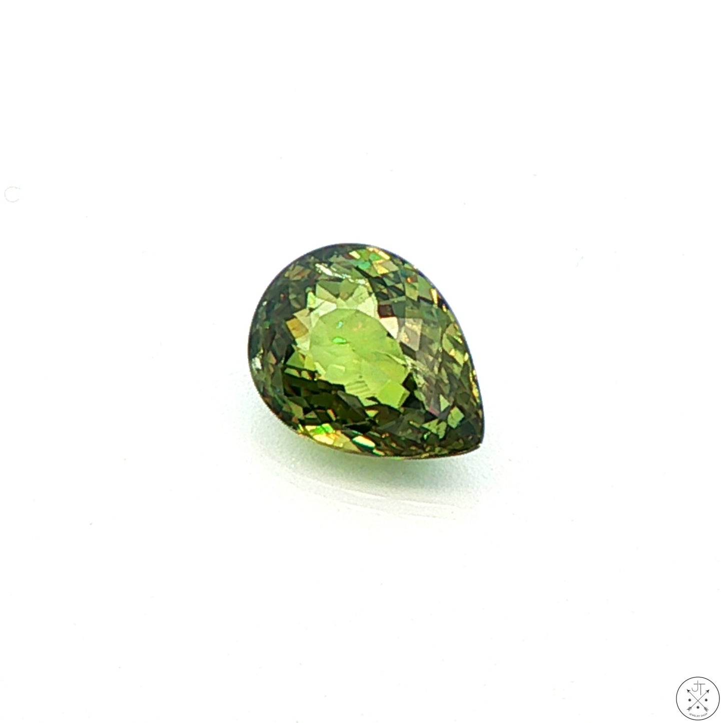 2.27 Carat Natural Demantoid Garnet 9 x 7 mm Pear Faceted Loose Gemstone
