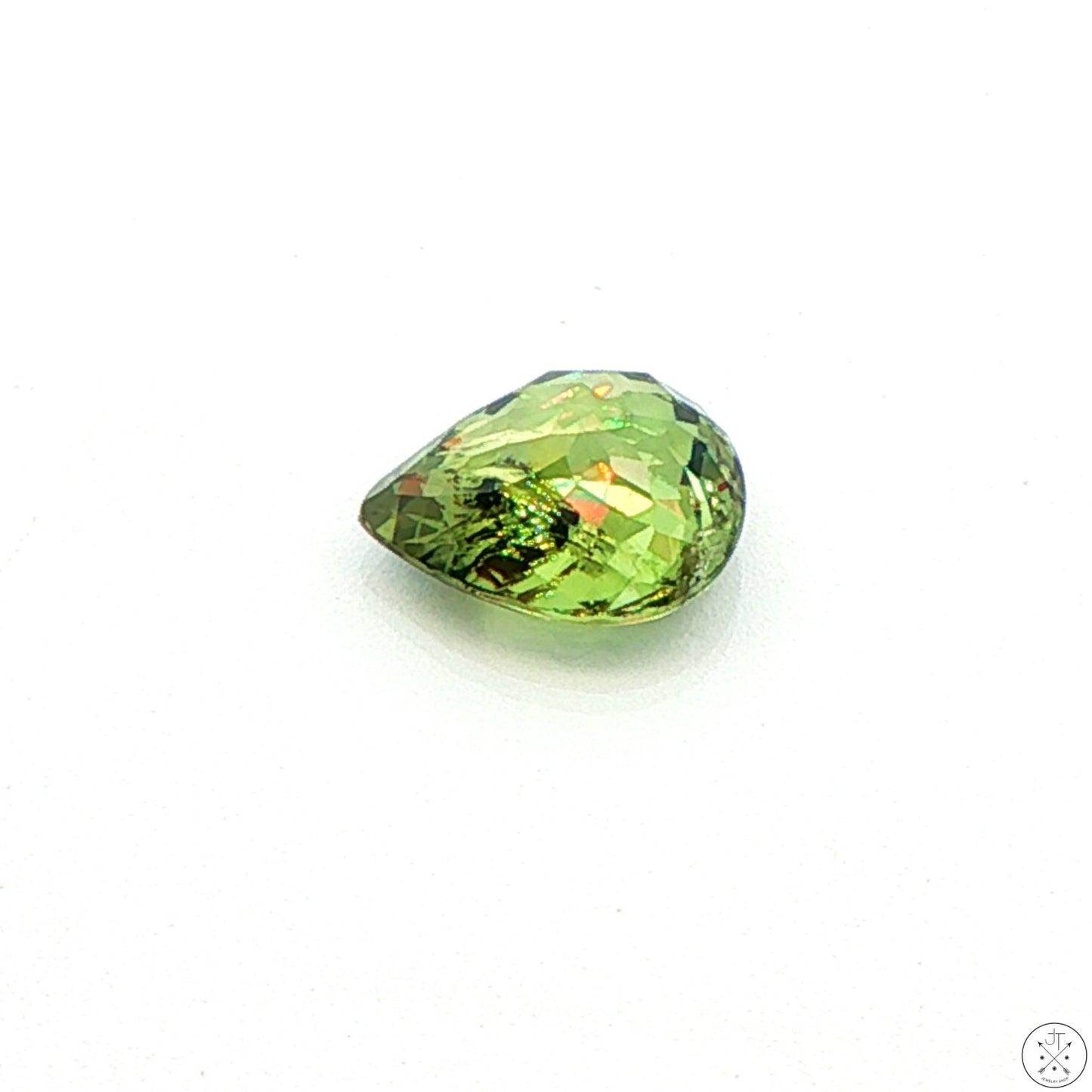 2.27 Carat Natural Demantoid Garnet 9 x 7 mm Pear Faceted Loose Gemstone