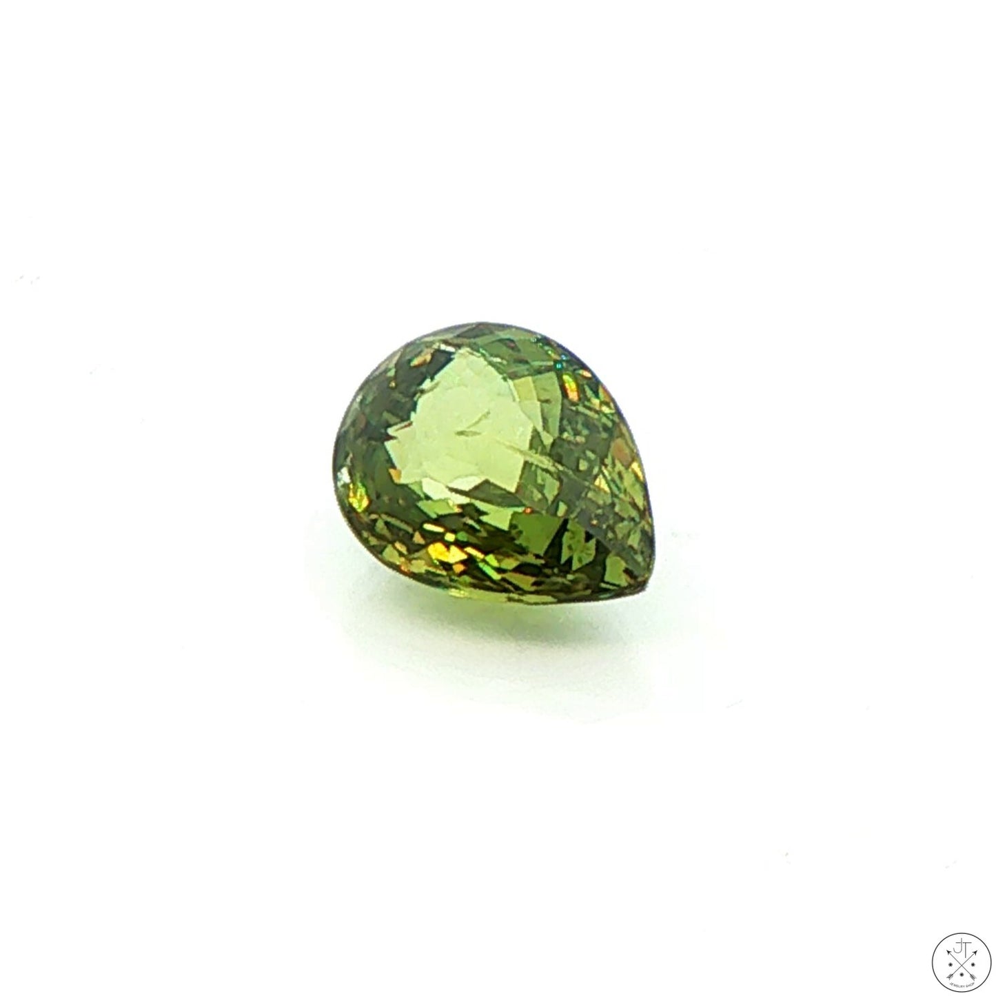 2.27 Carat Natural Demantoid Garnet 9 x 7 mm Pear Faceted Loose Gemstone