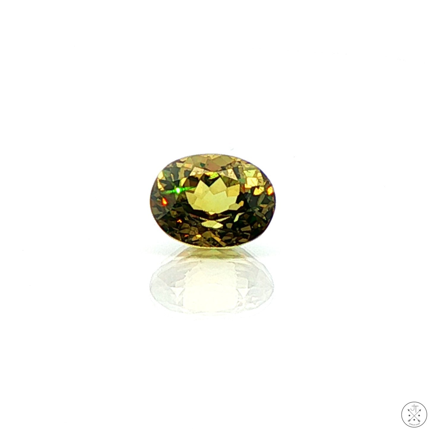 1.32 Carat Natural Demantoid Garnet 6.9 x 5.6 mm Oval Faceted Loose Gemstone