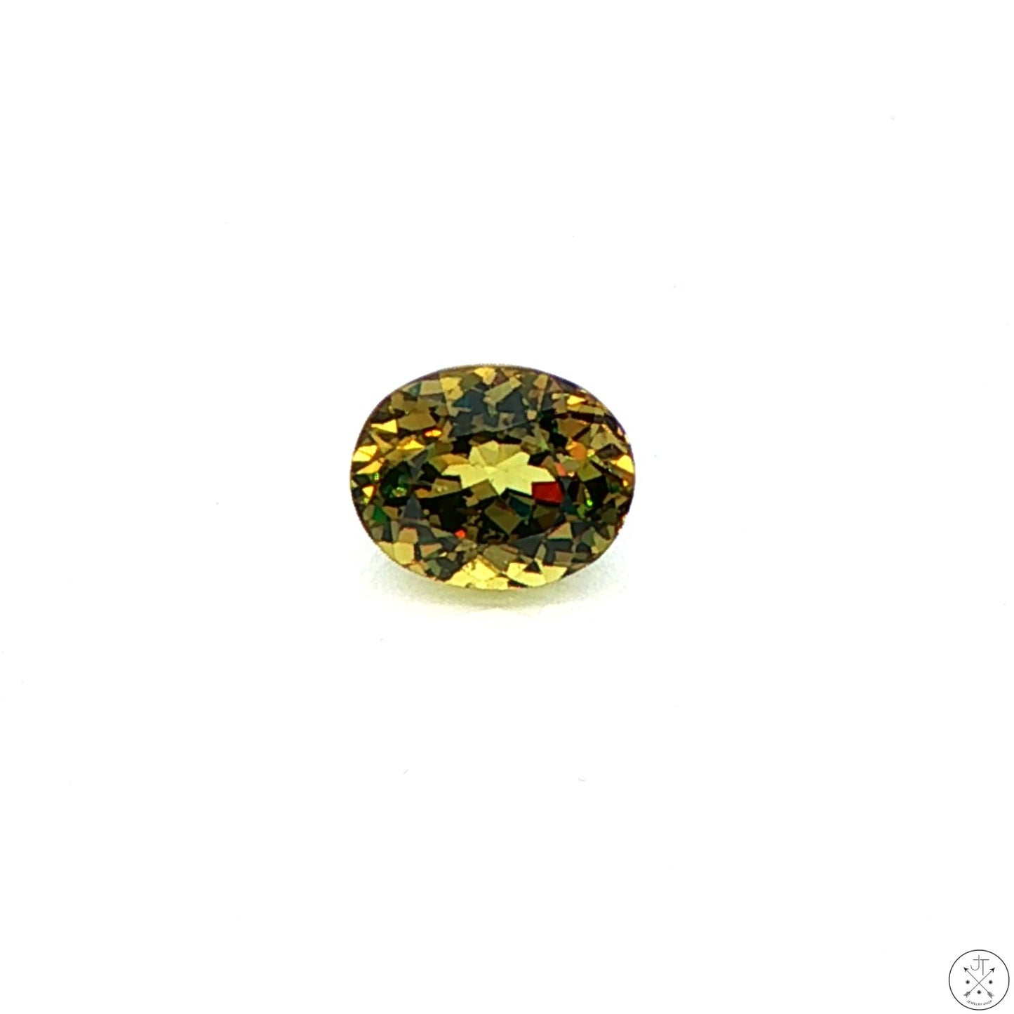 1.32 Carat Natural Demantoid Garnet 6.9 x 5.6 mm Oval Faceted Loose Gemstone