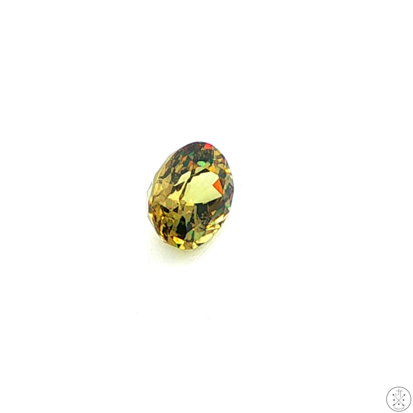 1.32 Carat Natural Demantoid Garnet 6.9 x 5.6 mm Oval Faceted Loose Gemstone