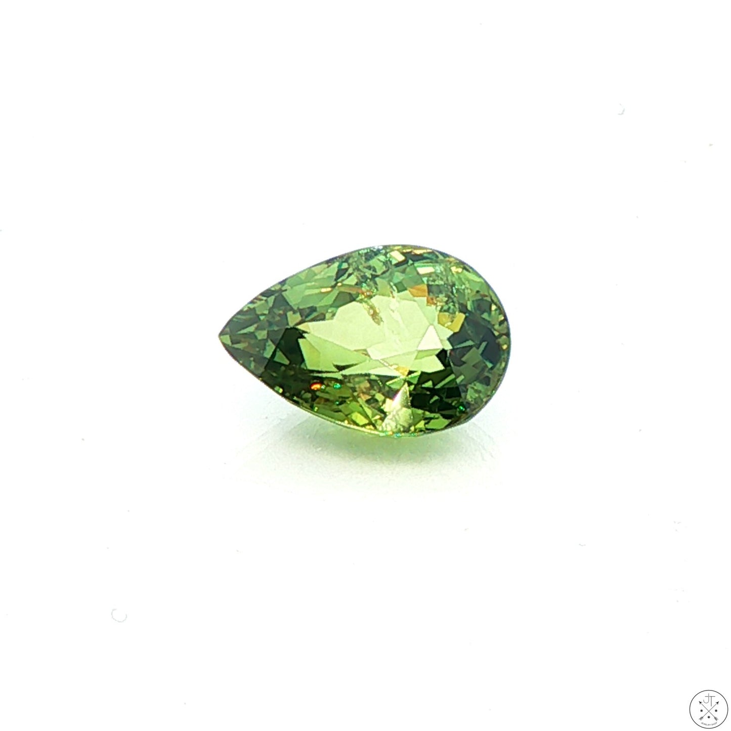3.23 Carat Natural Demantoid Garnet 11 x 7.7 mm Pear Faceted Loose Gemstone