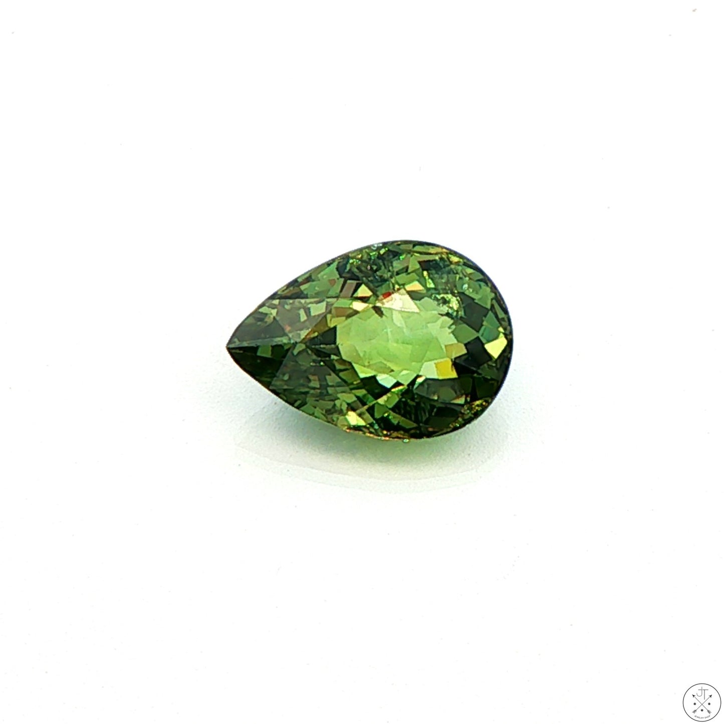 3.23 Carat Natural Demantoid Garnet 11 x 7.7 mm Pear Faceted Loose Gemstone