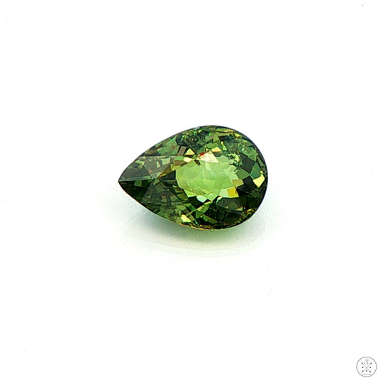 3.23 Carat Natural Demantoid Garnet 11 x 7.7 mm Pear Faceted Loose Gemstone