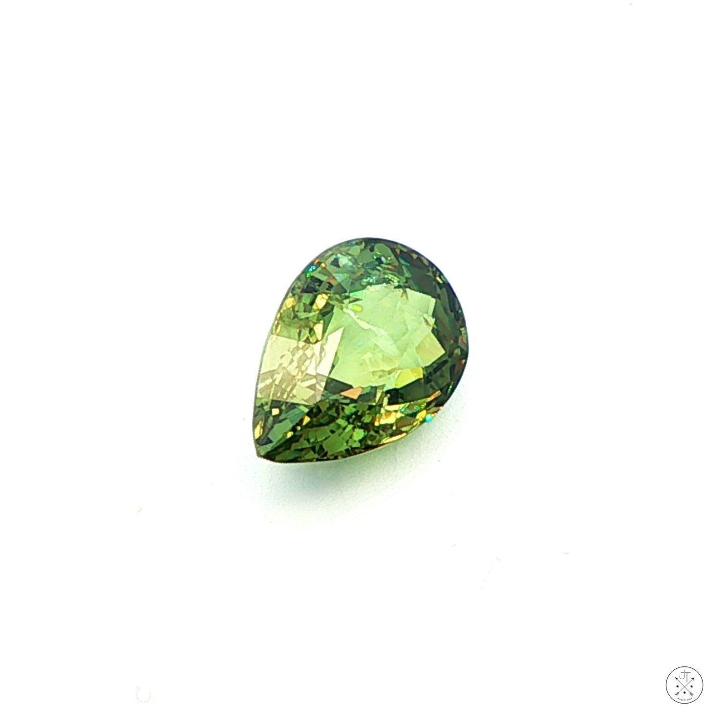3.23 Carat Natural Demantoid Garnet 11 x 7.7 mm Pear Faceted Loose Gemstone