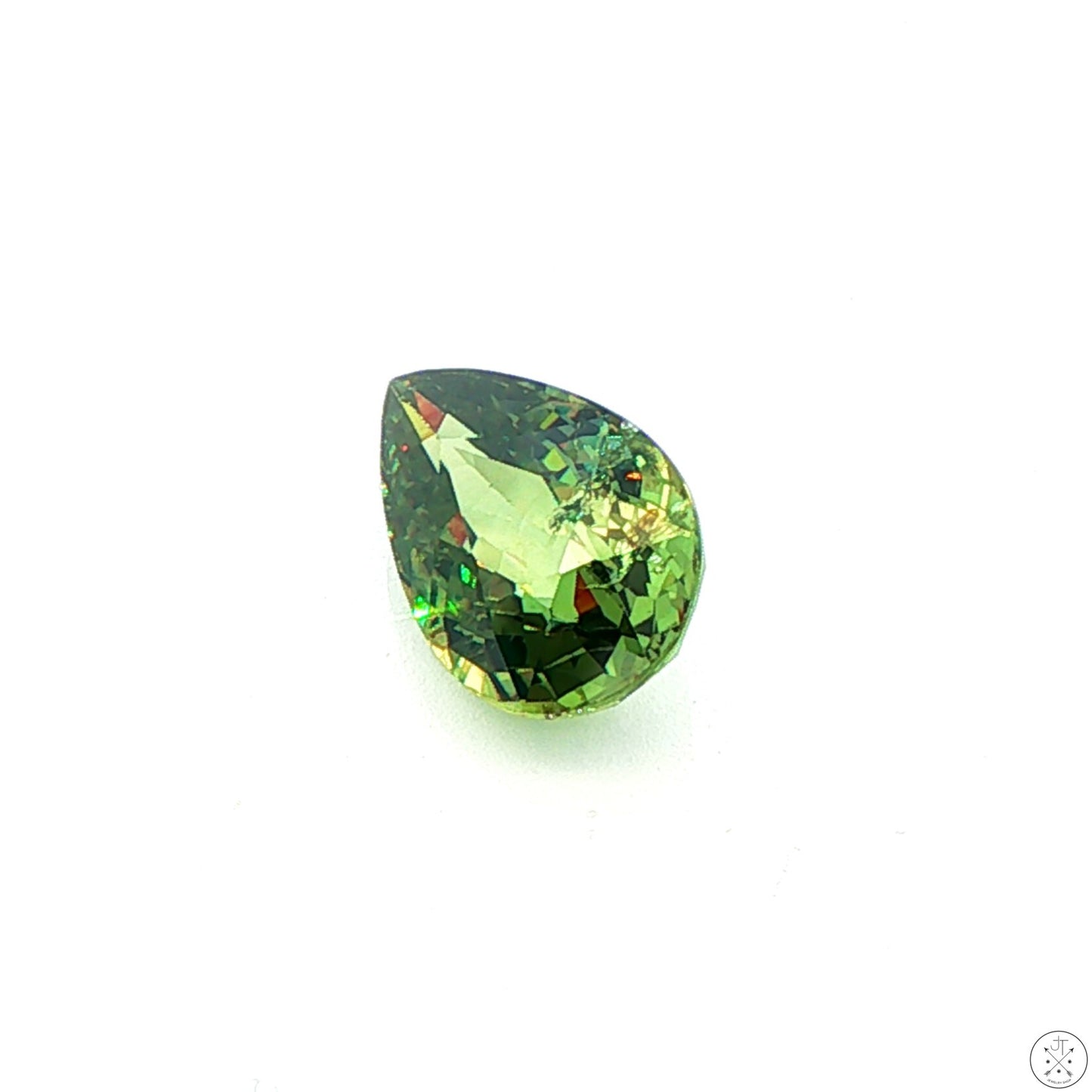 3.23 Carat Natural Demantoid Garnet 11 x 7.7 mm Pear Faceted Loose Gemstone