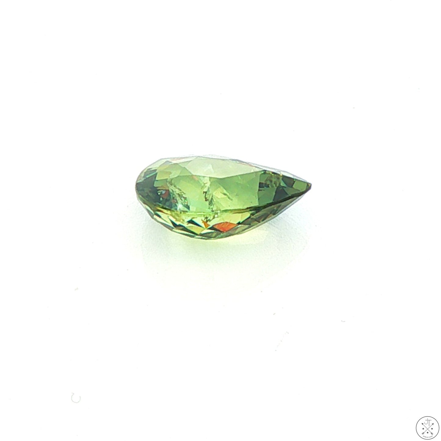 3.23 Carat Natural Demantoid Garnet 11 x 7.7 mm Pear Faceted Loose Gemstone