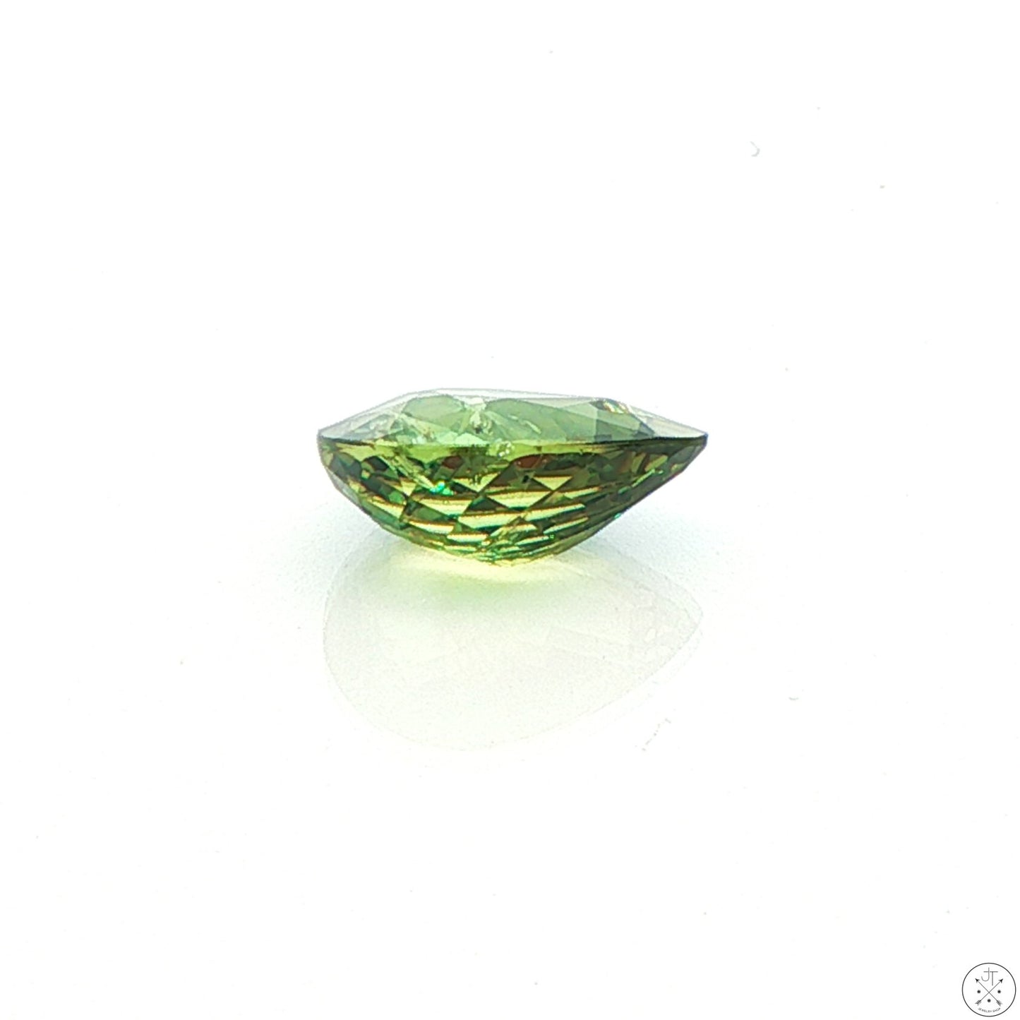 3.23 Carat Natural Demantoid Garnet 11 x 7.7 mm Pear Faceted Loose Gemstone