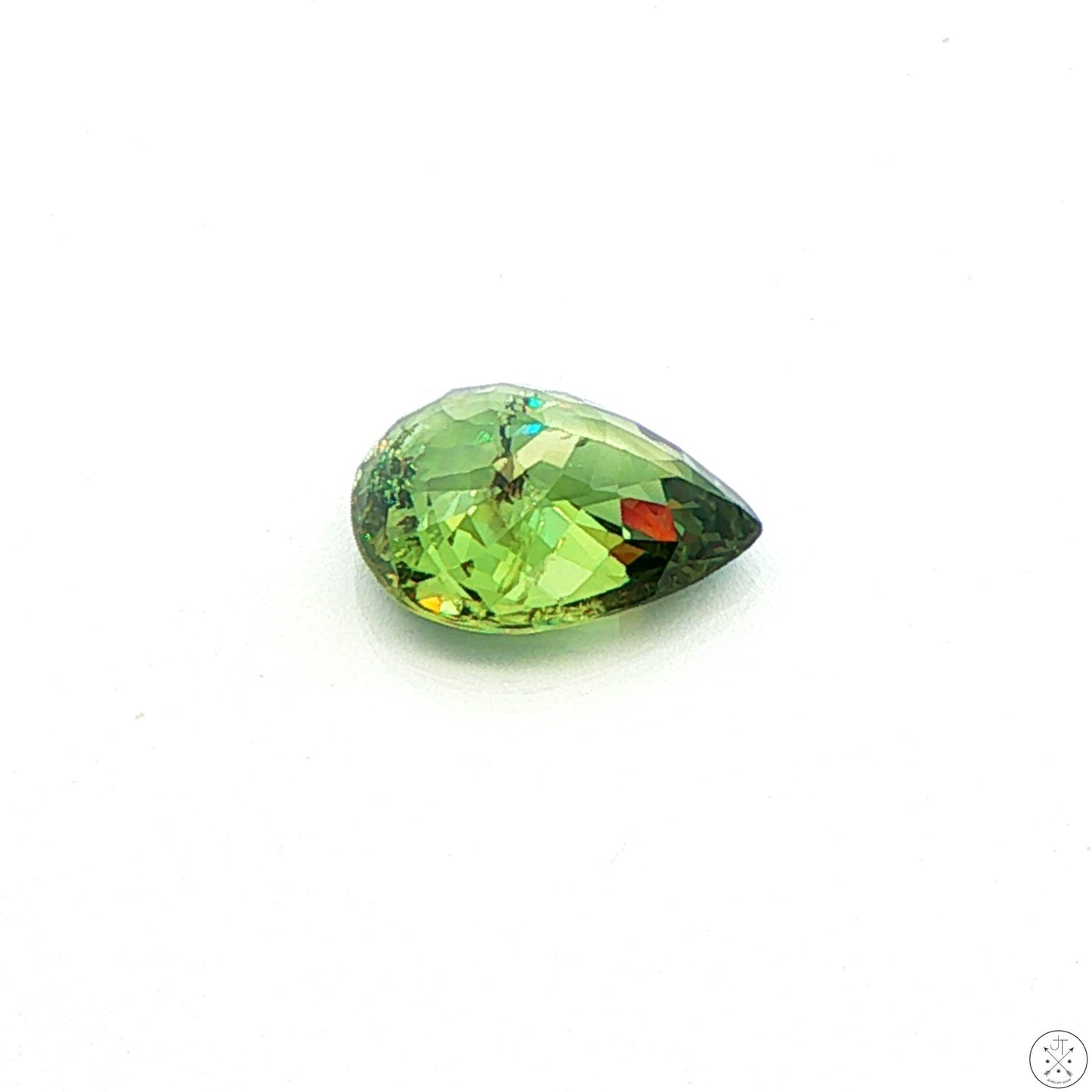3.23 Carat Natural Demantoid Garnet 11 x 7.7 mm Pear Faceted Loose Gemstone