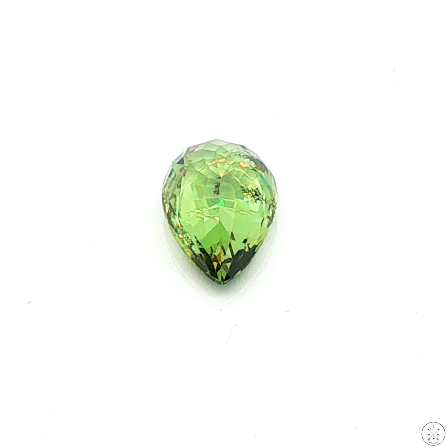 3.23 Carat Natural Demantoid Garnet 11 x 7.7 mm Pear Faceted Loose Gemstone