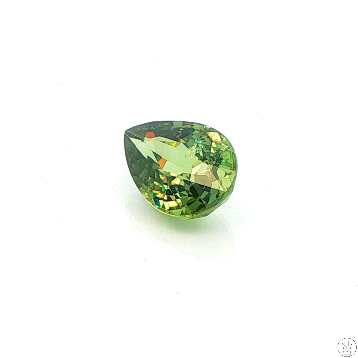 3.23 Carat Natural Demantoid Garnet 11 x 7.7 mm Pear Faceted Loose Gemstone