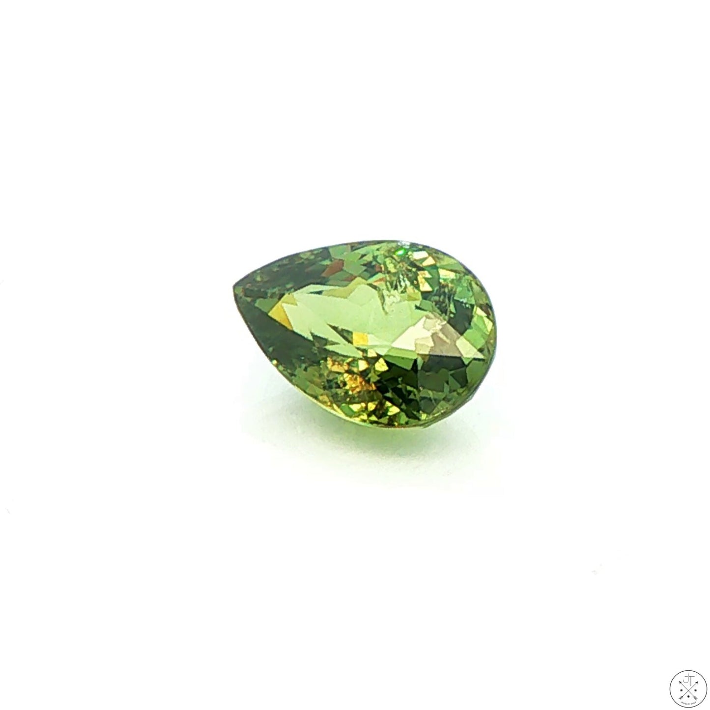 3.23 Carat Natural Demantoid Garnet 11 x 7.7 mm Pear Faceted Loose Gemstone