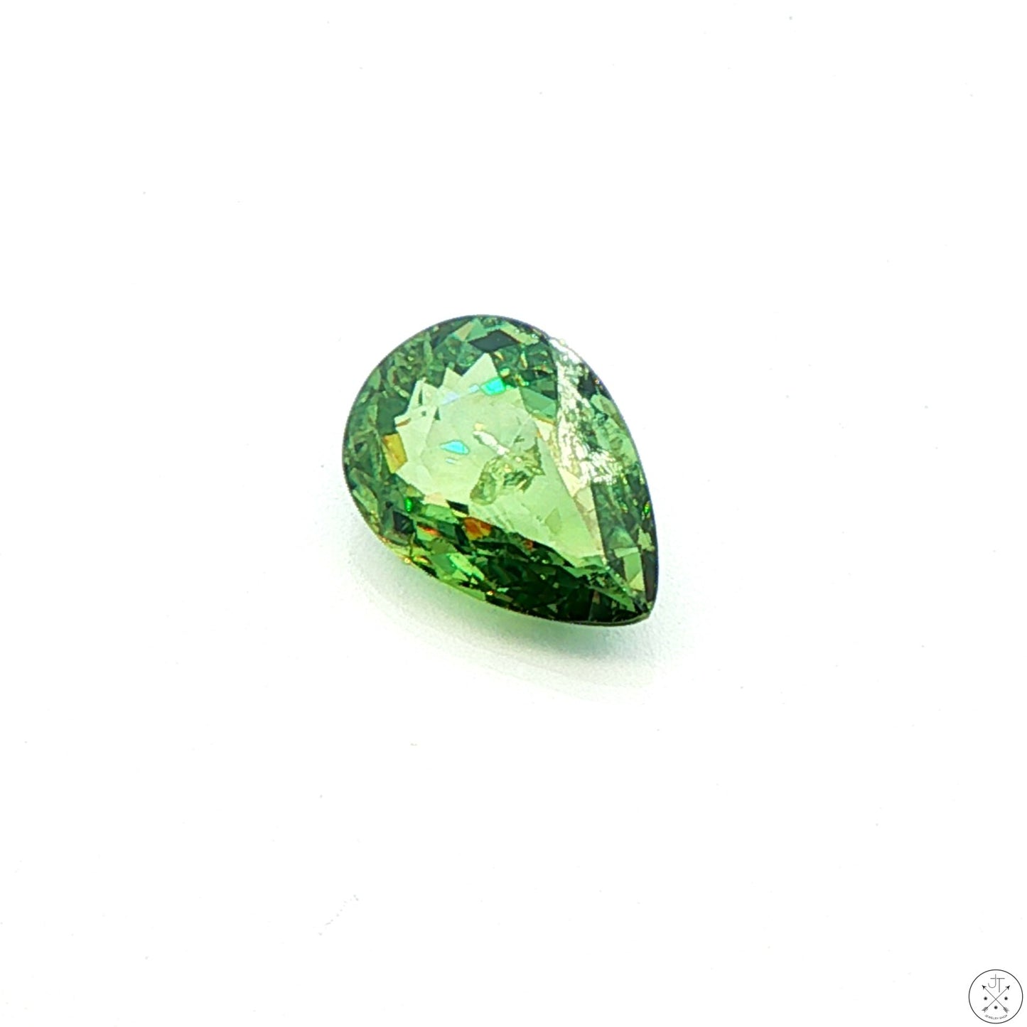 2.53 Carat Natural Demantoid Garnet 10.7 x 7.5 mm Pear Faceted Loose Gemstone