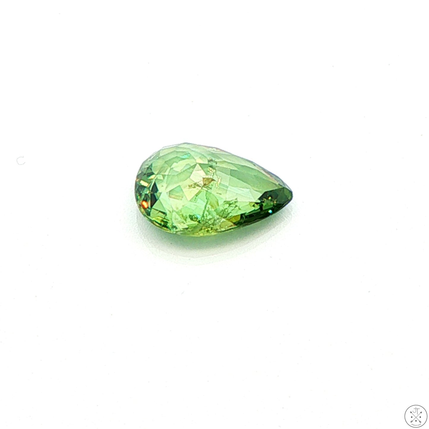 2.53 Carat Natural Demantoid Garnet 10.7 x 7.5 mm Pear Faceted Loose Gemstone