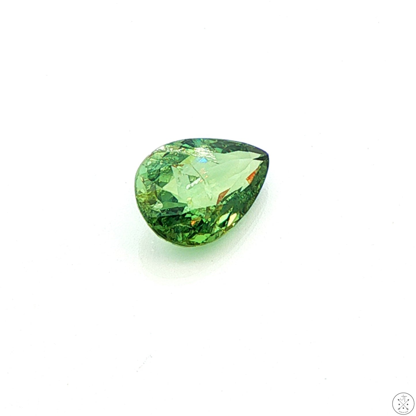 2.53 Carat Natural Demantoid Garnet 10.7 x 7.5 mm Pear Faceted Loose Gemstone