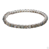 Sterling Silver Tennis Bracelet 8.25 Inch with 27 ctw Natural Labradorite
