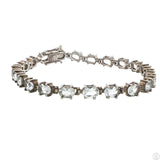 Sterling Silver Tennis Bracelet 8.5 inch 20 ctw Lab Created White Sapphire