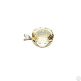 Vintage Sterling Silver Solitaire Pendant 3.5 Carat Natural Bytownite Oval Drop
