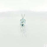 Vintage Sterling Silver Solitaire Pendant .62 Carat Natural Aquamarine Oval Drop