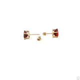 Vintage 14k Gold Filled Stud Earrings with 4.67 ctw Natural Spessartine 9x7 mm
