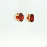 Vintage 14k Gold Filled Stud Earrings with 4.67 ctw Natural Spessartine 9x7 mm