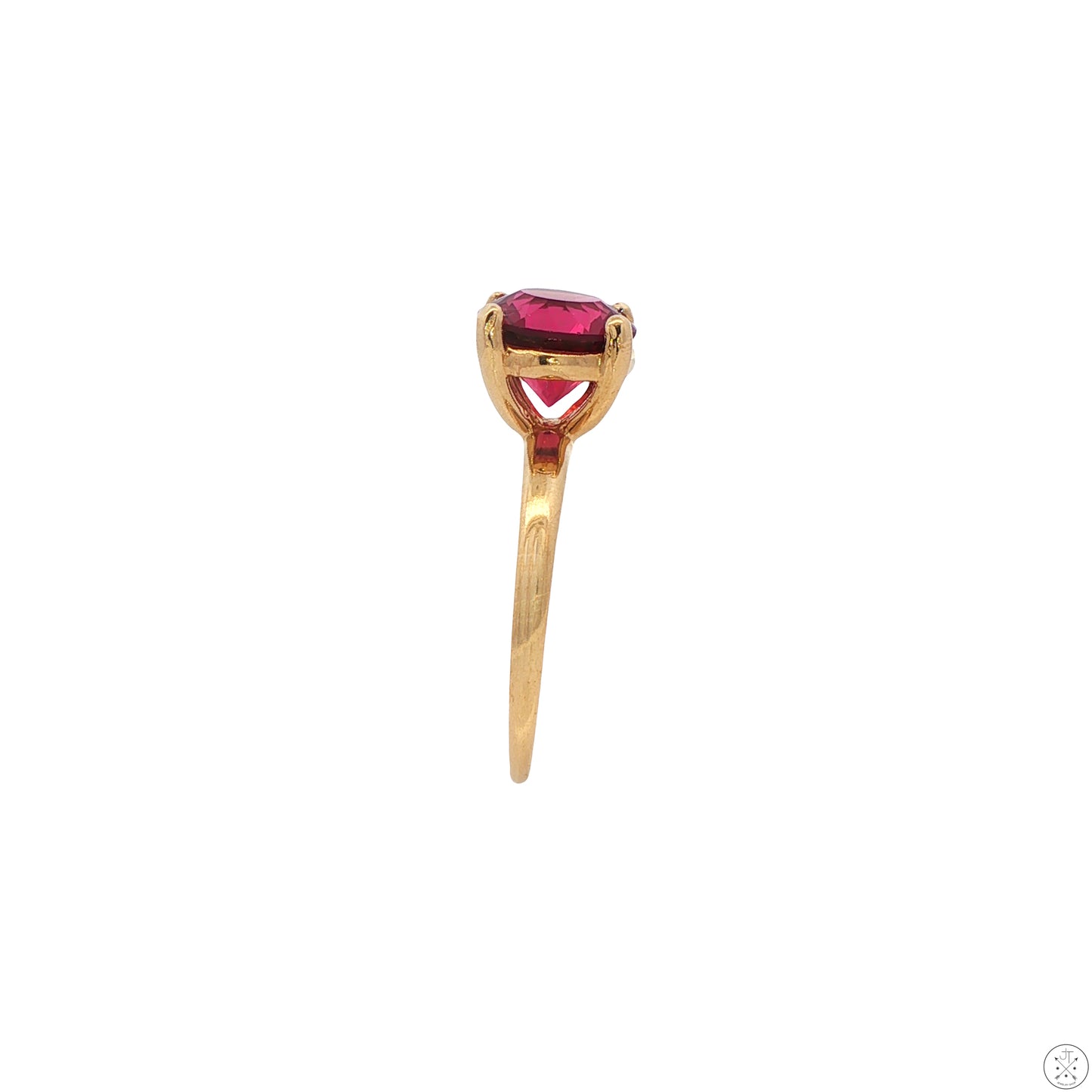 14k Yellow Gold Solitaire Ring 2.34 carat Natural Malaya Umbalite Garnet Size 5