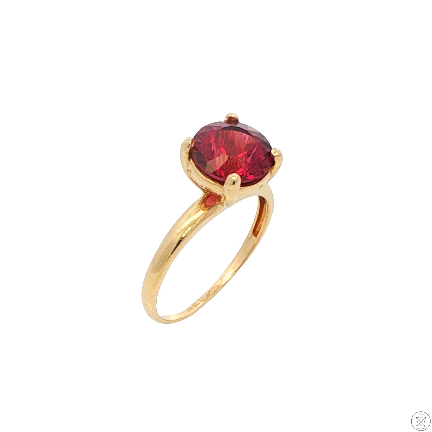 14k Yellow Gold Solitaire Ring 2.34 carat Natural Malaya Umbalite Garnet Size 5