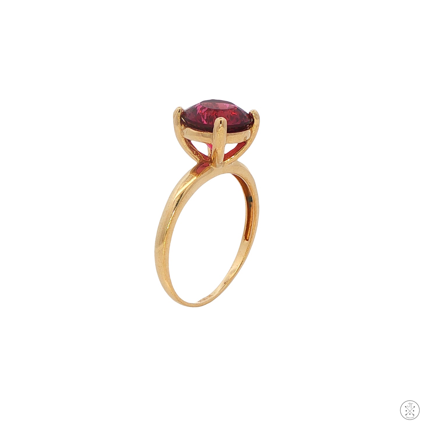 14k Yellow Gold Solitaire Ring 2.34 carat Natural Malaya Umbalite Garnet Size 5