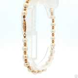 Vintage 14k Yellow Gold 8 Inch 5 mm Pearl Bracelet