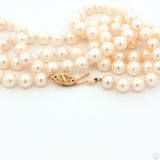 Vintage 14k Yellow Gold 8 Inch 5 mm Pearl Bracelet