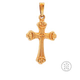 Antique 14k Yellow Gold Cross Pendant 1 Inch Vintage