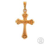Antique 14k Yellow Gold Cross Pendant 1 Inch Vintage