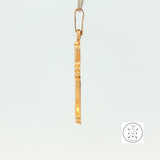 Antique 14k Yellow Gold Cross Pendant 1 Inch Vintage