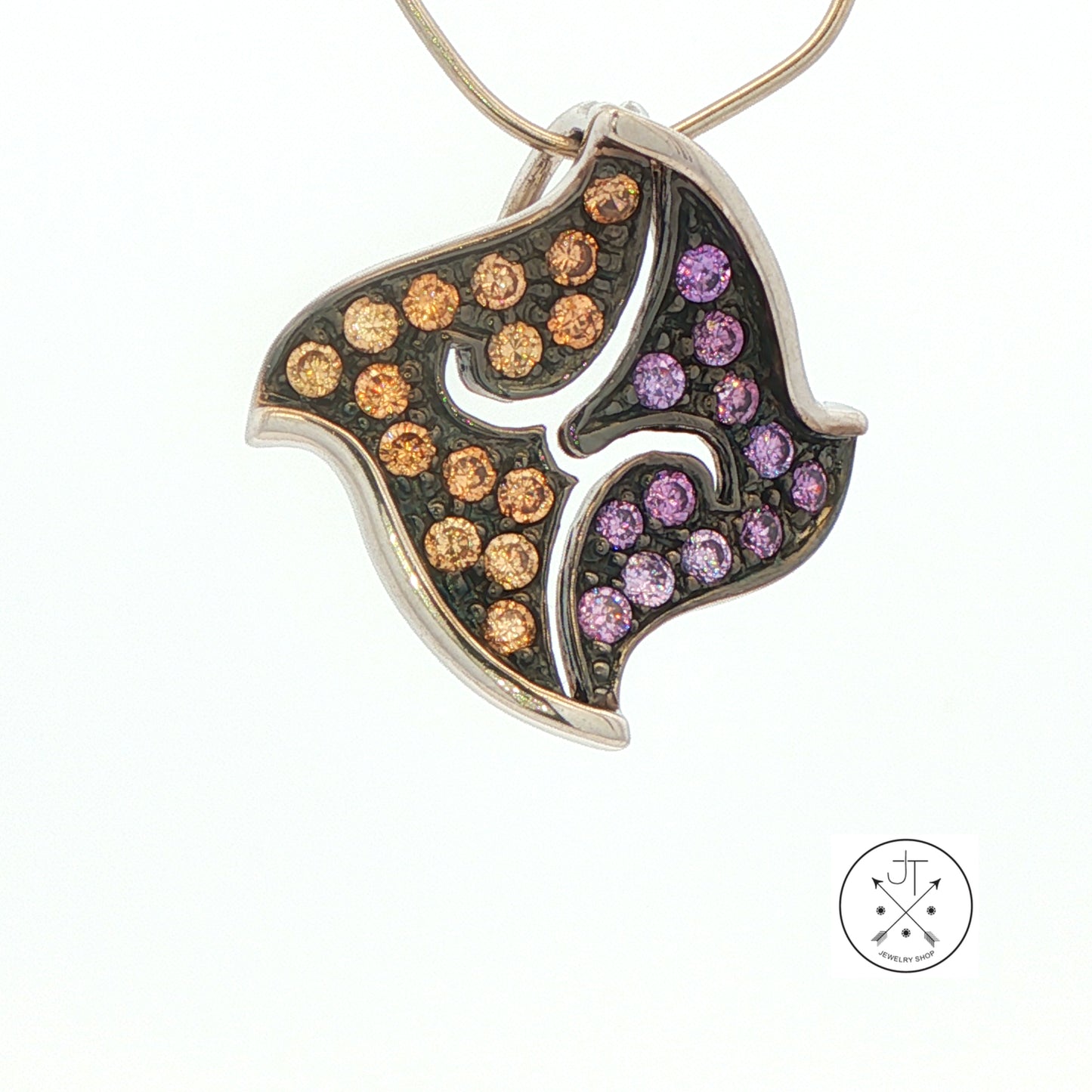 2003 LeVian Sterling Silver Pendant with Citrine and Amethyst Grand Sample