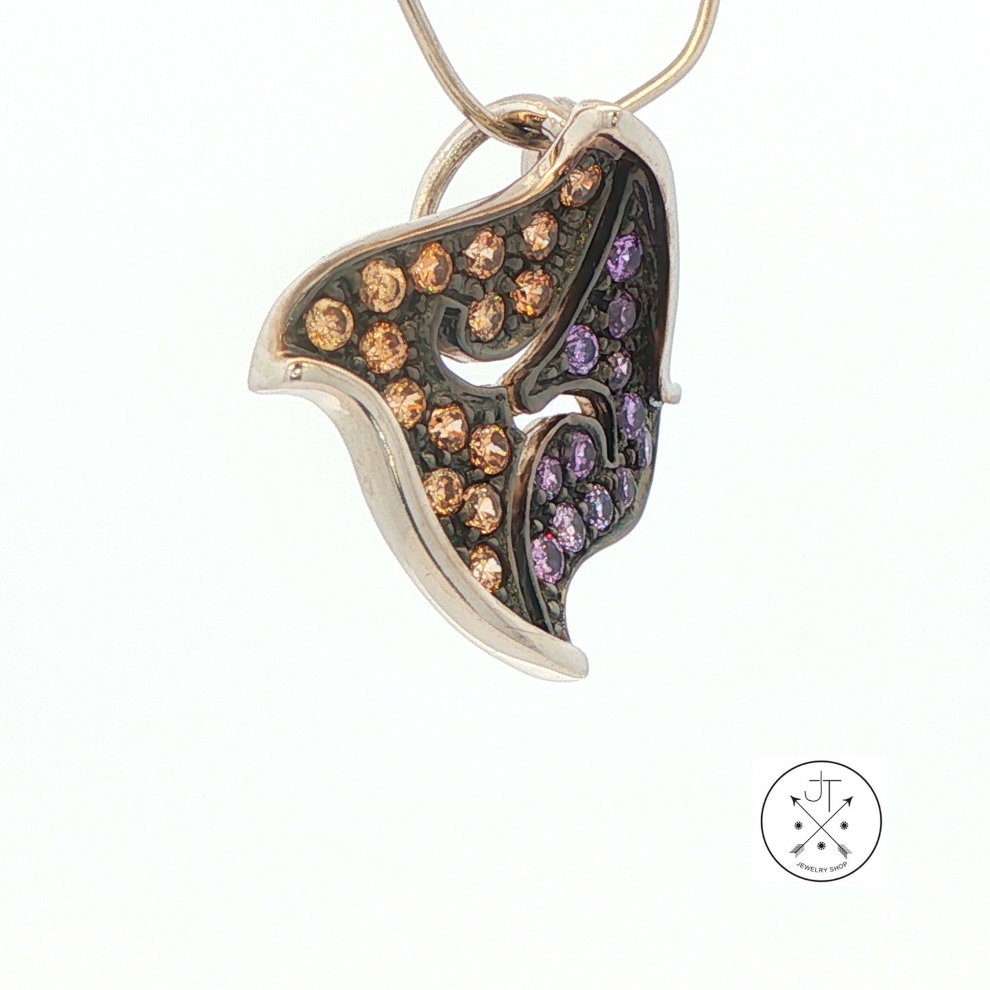 2003 LeVian Sterling Silver Pendant with Citrine and Amethyst Grand Sample