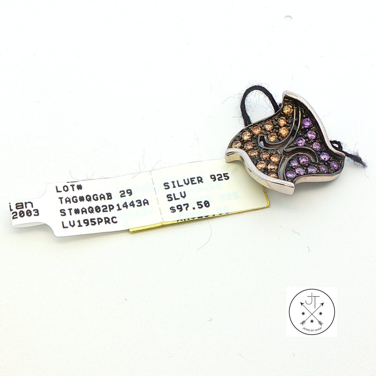 2003 LeVian Sterling Silver Pendant with Citrine and Amethyst Grand Sample