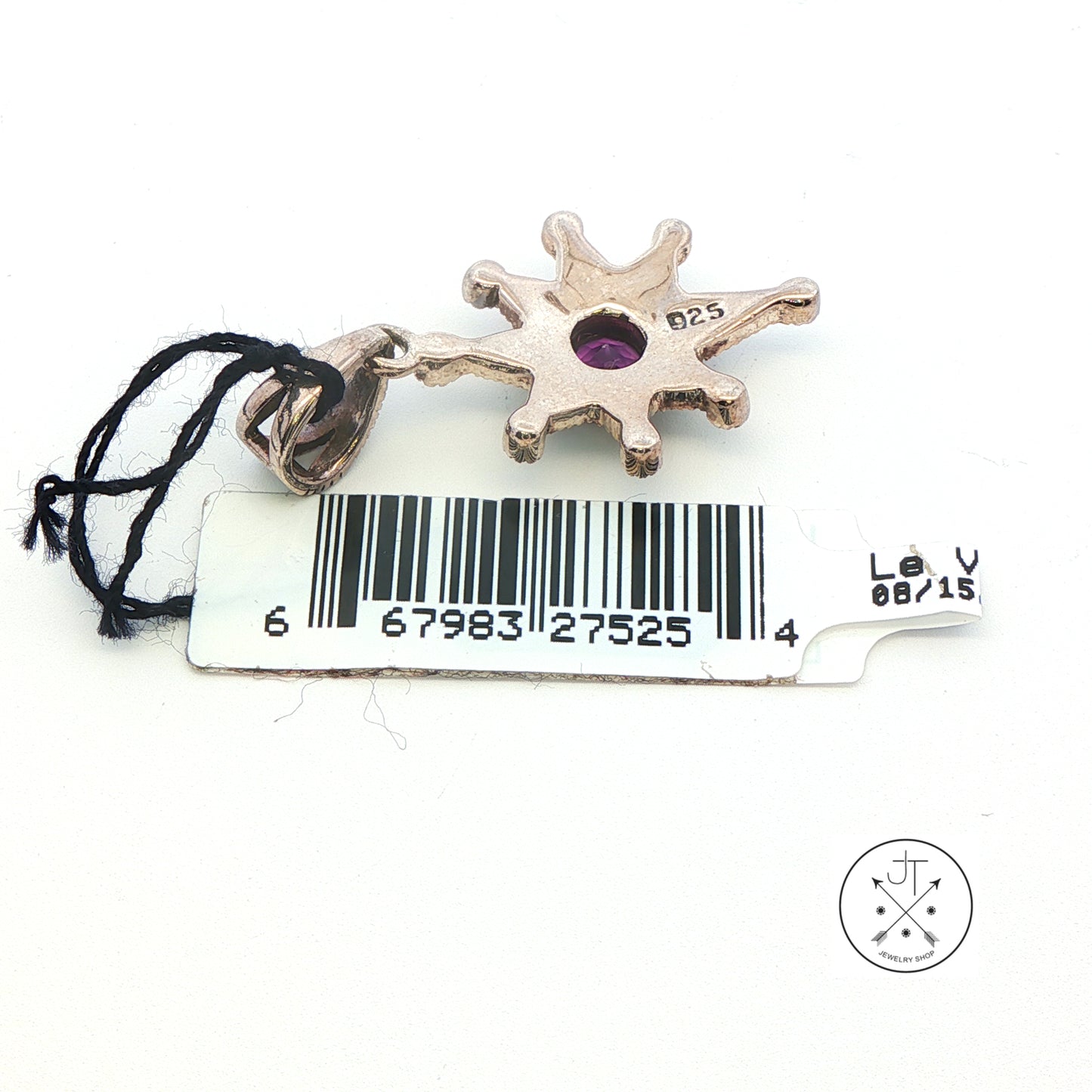 2001 LeVian Sterling Silver Pendant Natural Amethyst and Marcasite Grand Sample Star