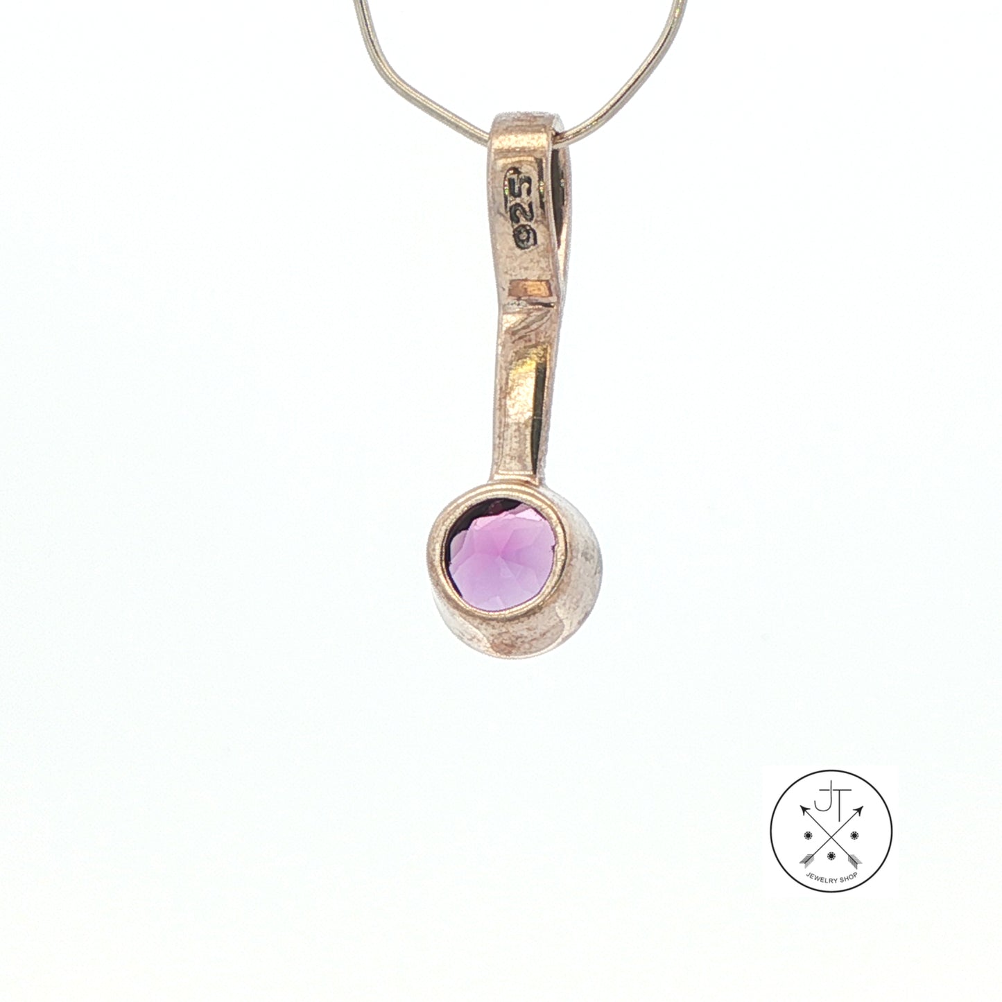 2001 LeVian Sterling Silver Pendant Natural Amethyst and Marcasite Grand Sample Large