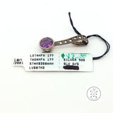 2001 LeVian Sterling Silver Pendant Natural Amethyst and Marcasite Grand Sample Large