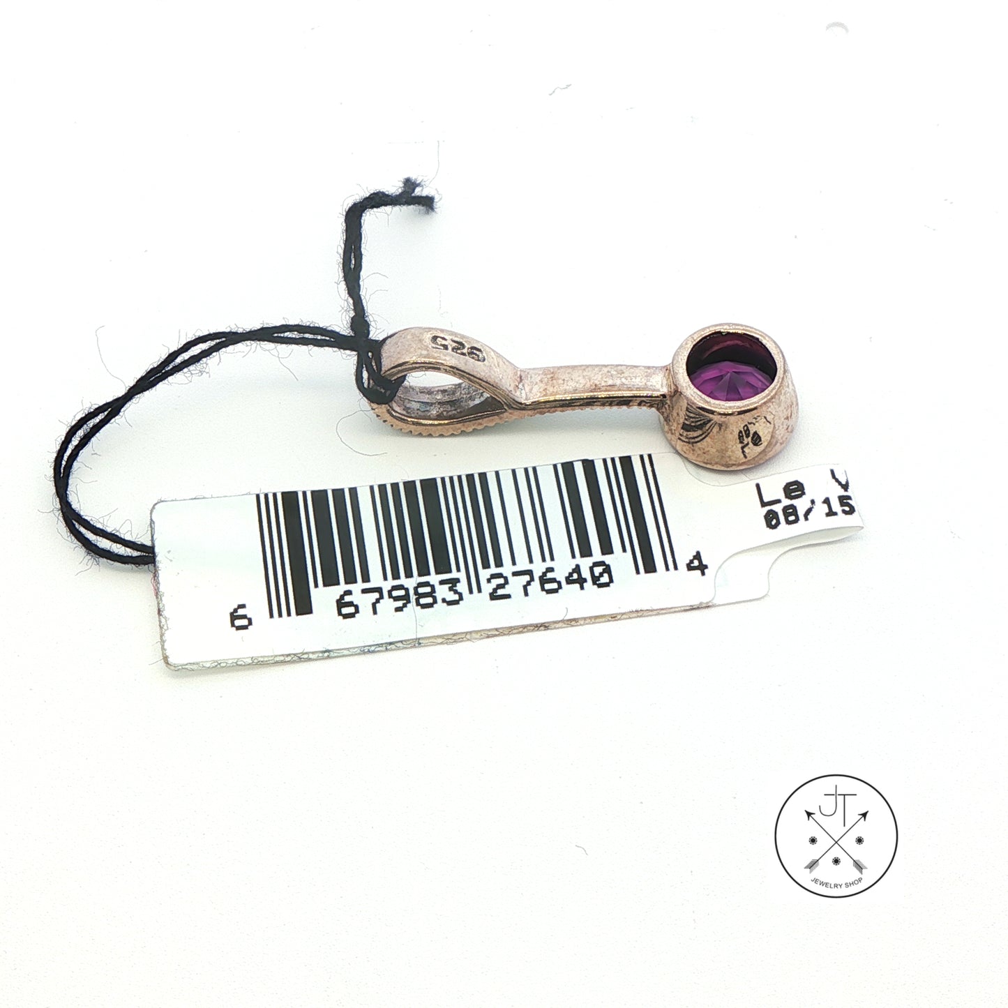 2001 LeVian Sterling Silver Pendant Natural Amethyst and Marcasite Grand Sample Large