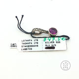 2001 LeVian Sterling Silver Pendant Natural Amethyst and Marcasite Grand Sample Small