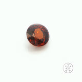 5.21 Carat Natural Orange Zircon 9.5 mm Round Faceted Gemstone Loose