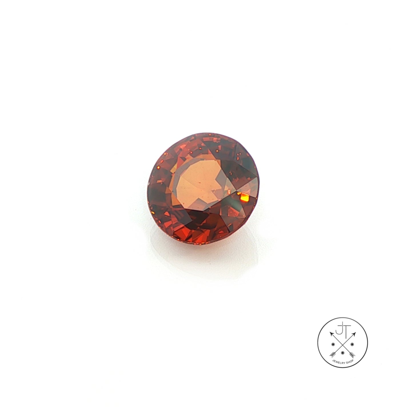 5.21 Carat Natural Orange Zircon 9.5 mm Round Faceted Gemstone Loose